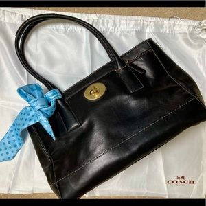 Coach bag. Gently used Madeline J0773-11554. Black, approx 14 in wide